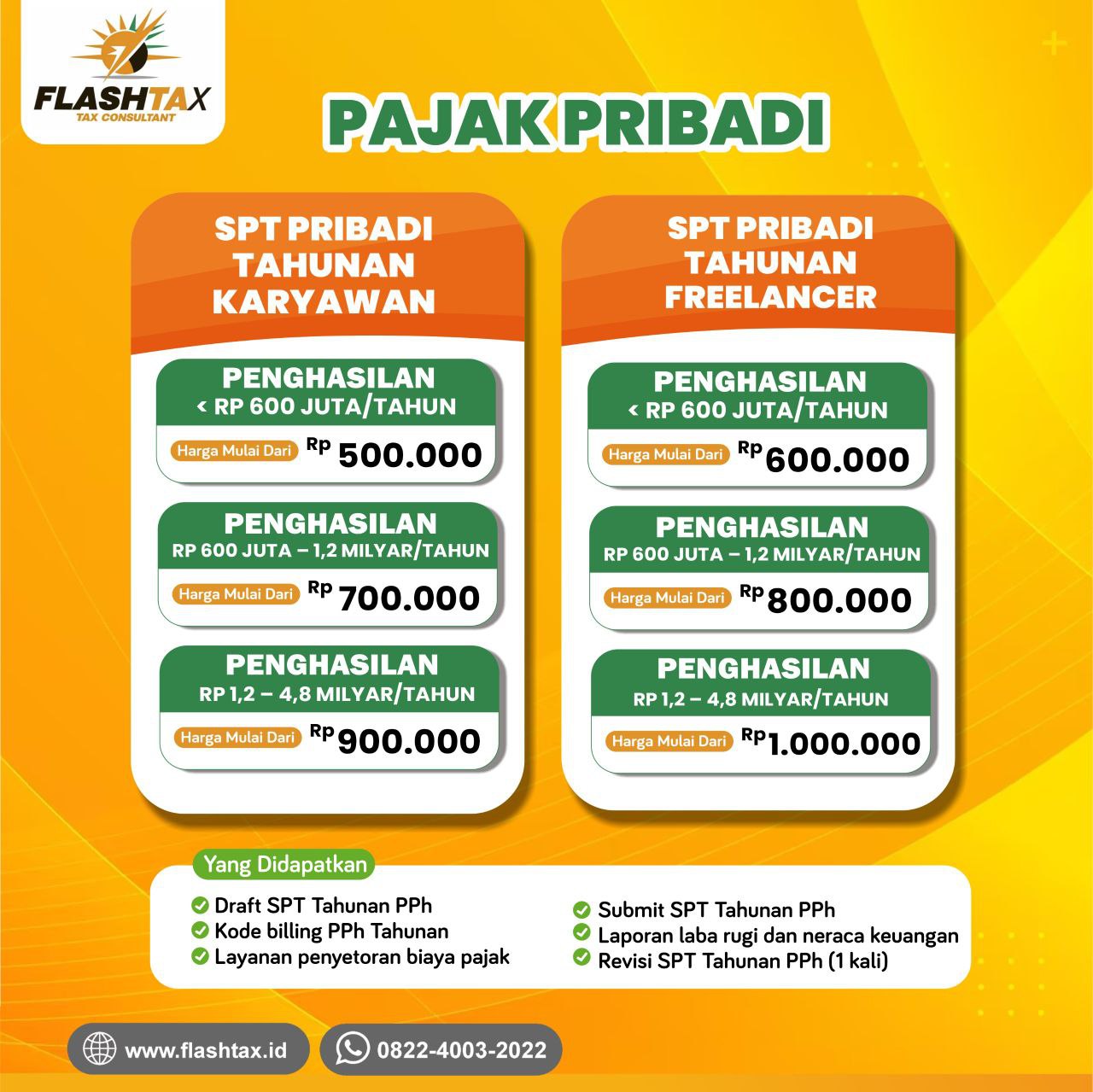 SPT PRIBADI KARYAWAN DAN FREELANCER